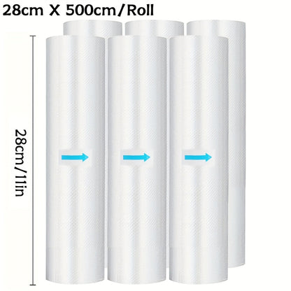 Vacuum Sealer Bags Rolls Diamond Textured Food Saver Bags for Vacuum Sealer Machine for Home Cooking, Dining and Outdoor Meals