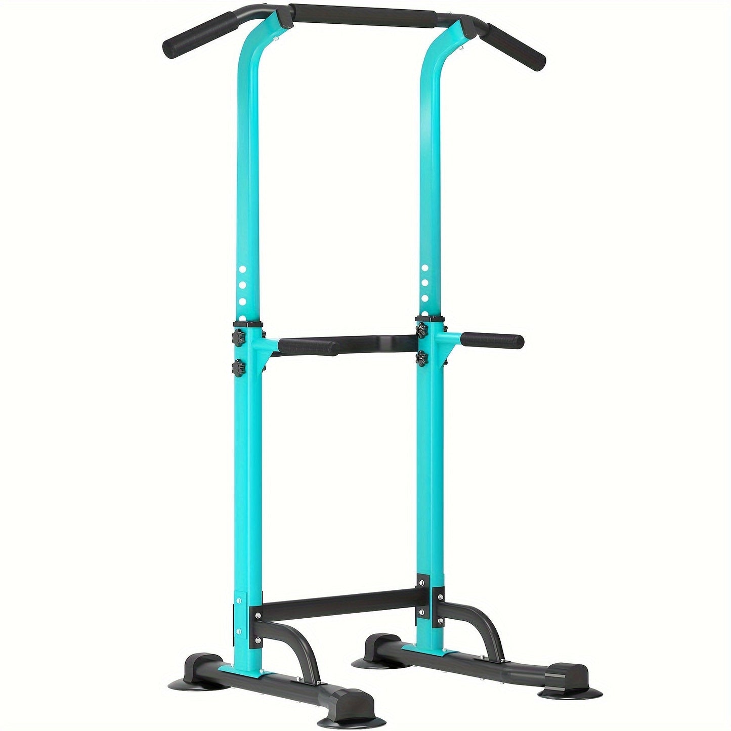 Power Tower Dip Station Pull Up Bar for Home Gym – 330lb Capacity, 10 Height Levels 65"-83", 6 Exercise Positions