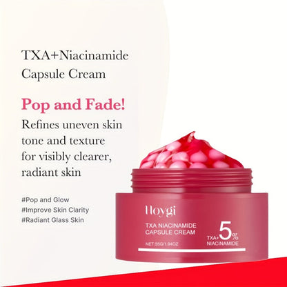 Face Cream PDRN Collagen Three-Piece Capsule Set with Vitamin C and Niacinamide for Day or Night Use