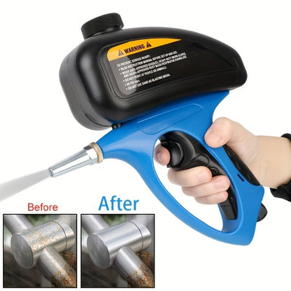 Sandblaster Gun for Air Compressor Pneumatic Abrasive Blasting, 90 PSI Max, 500ml Tank, Small Nozzle