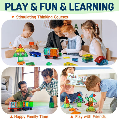 Animal Village Magnetic Building Blocks 102pcs for Kids Ages 3 4 5 6 with the Listed Color, Size or Set Options for Everyday Use