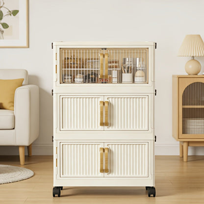 Shoe Cabinet Entryway Organizer, Multi-Functional Foldable Storage Cabinet 3/5 Tier Large, Space-Saving Closet Organizer for Entrance