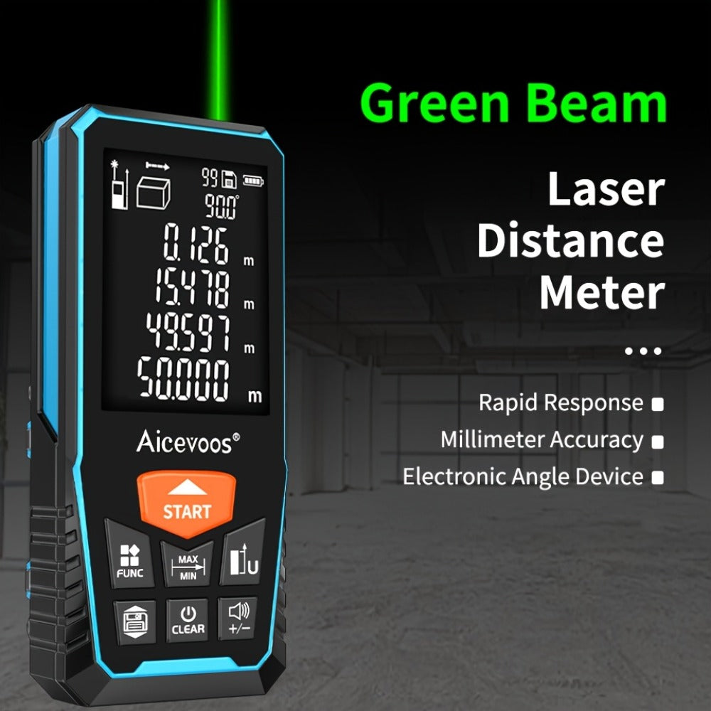 Laser Distance Meter Green Beam Digital Rangefinder 50M 70M 100M 120M Laser Tape Measure for Entryways, Bedrooms and Living Spaces