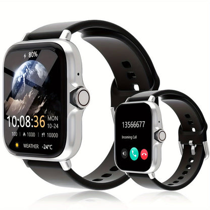 Smartwatch with Bluetooth Calling 1.91" AMOLED HD Touch Screen, Voice Assistant, Music Playback, Built-in Mic & Speaker, Multi-Sport