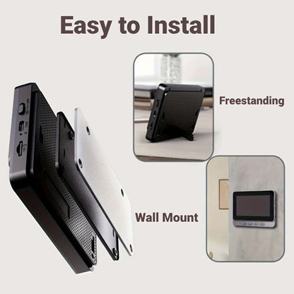 1920P Video Doorbell Camera with 4.3" Monitor & Dual Power - No WiFi No App, Battery & USB, Two-Way Audio