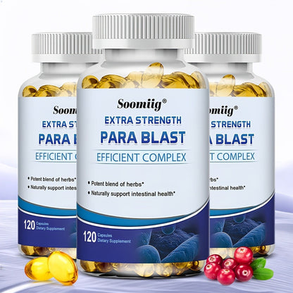 PARA BLAST Gut Cleanse Capsules with Black Walnut Hull, Wormwood & Cranberry for Bath Time, Home Spa and Personal Care