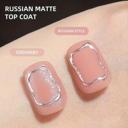 Russian Matte Gel Top Coat 4Pcs Set Frosted Rubber Seal Soak-Off UV LED Nail Art Neon Design Matte Primer Gel Polish Finish Photo Frame