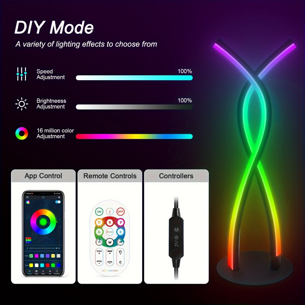 RGB Gaming Desk Lamp with App Control & Music Sync, 18-Key Remote, LED Light Bars, TV Backlight & Night Light
