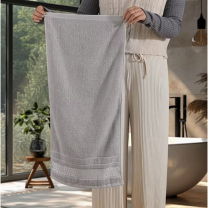Bath Towels Set of 3 400GSM Microfiber Towels with Coastal Pattern for Bathroom and Spa for Home and Guest Use
