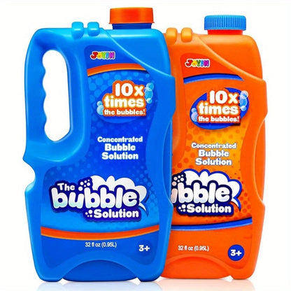 64oz Bubble Solution Refill 2-Pack Concentrate, Makes 5 Gallons, Compatible with Bubble Machines