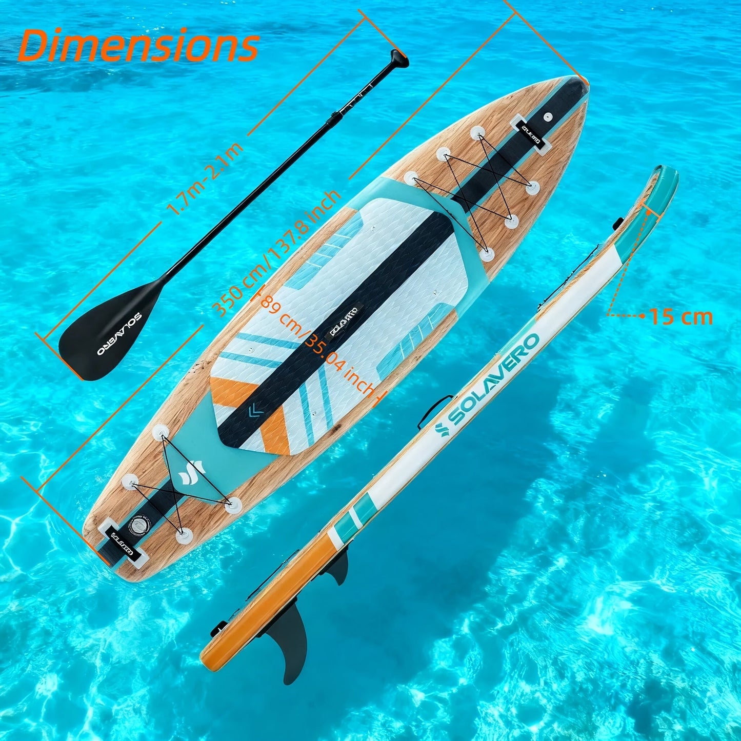 Stand Up Paddle Board Inflatable SUP 10'6" & 11'6" – Non-Slip EVA Deck, 180kg Capacity, All-in-One Accessories Kit with Pump