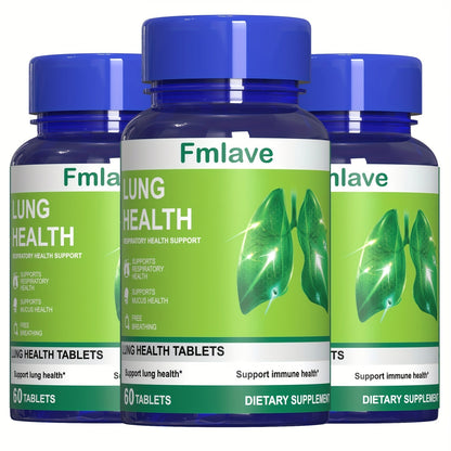 Herbal Lung Cleanse Supplement 60 Tablets, Respiratory Health Support, Breathing Comfort, Mucus Clearance & Immune Boost