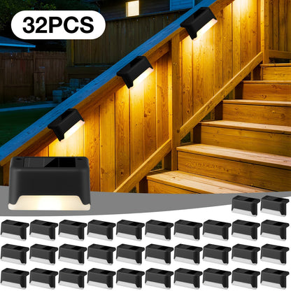 Solar Step Lights IP65 Waterproof – LED Deck Lights for Outdoor Stairs, Fence & Pathway, Auto On/Off Dusk to Dawn