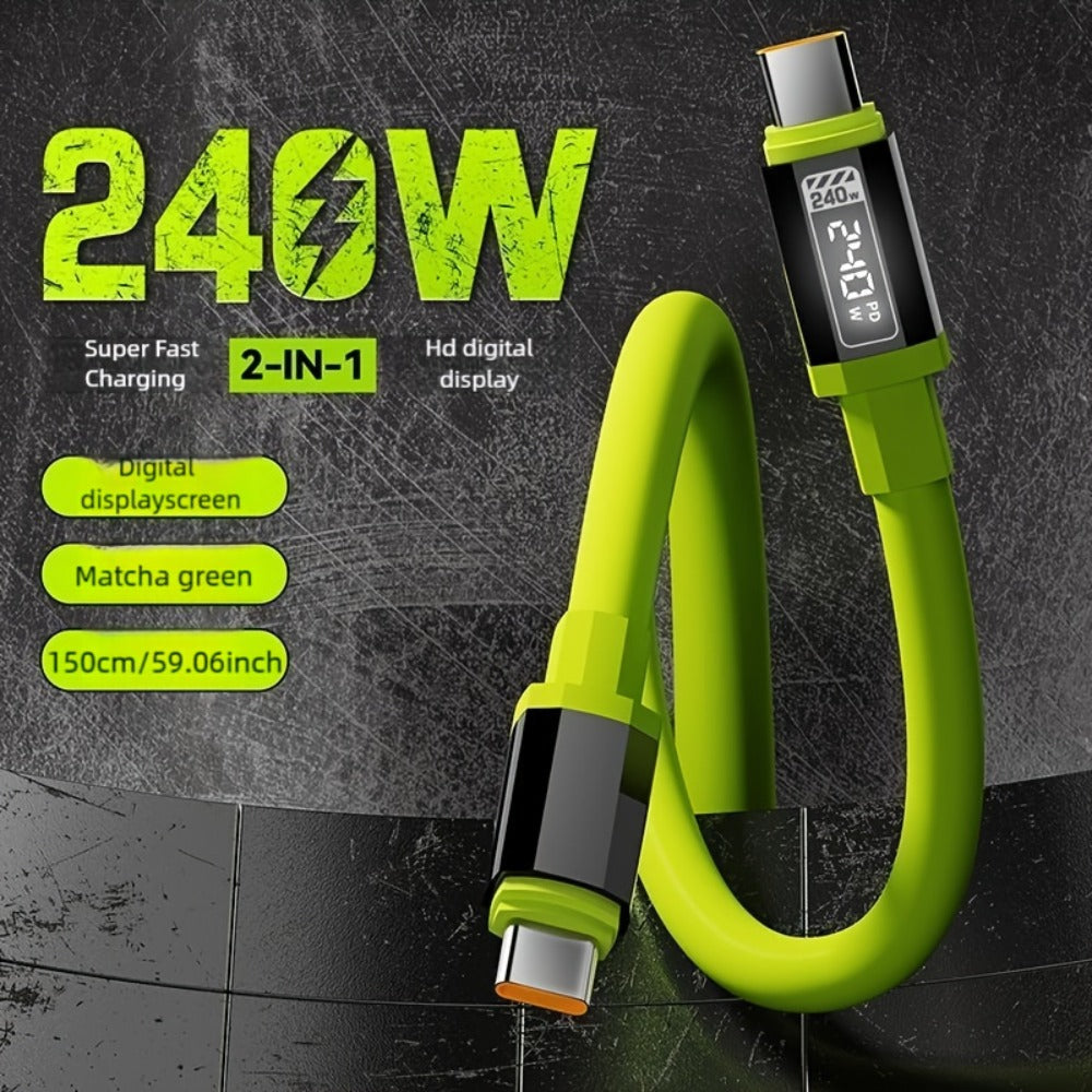240W USB-C Fast Charging Cable 3/5 Pack 1.5M, Super Fast Charger Cord Compatible with iPhone 15 16