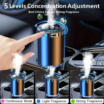 Car Aroma Diffuser – Smart In-Car Essential Oil Diffuser with Ambient RGB Light & Starlight Projection, Auto On/Off