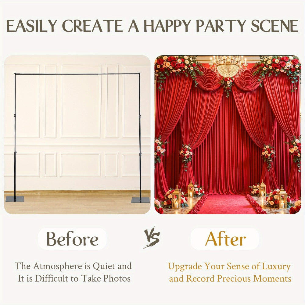 Photography Backdrop 4-Pack 5x10ft Polyester Spandex Background Cloth | Wrinkle-Resistant, Soft & Smooth with Pole Pockets | Wedding