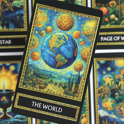 Van Gogh Tarot Cards 78 Card Deck – Art-Inspired High Quality Paper Divination Tool for Adults Teens Beginners Collectors Spiritual Gift