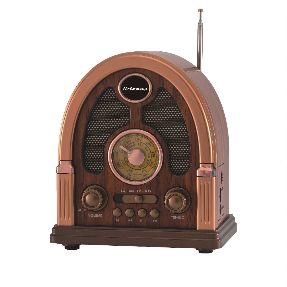 Portable AM FM SW Radio Bluetooth Speaker, Multi-Function Wireless Speaker with TF Card Player, Stereo Sound