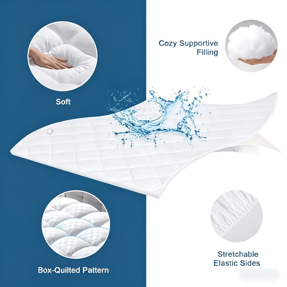 Quilted Fitted Mattress Protector in Four Colors and Twin through California King Size Checkouts