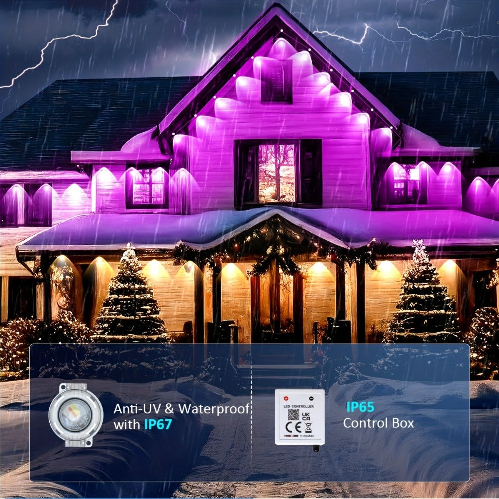 Permanent Outdoor RGB Eave Lights Smart App & Remote Control for an Everyday Personal Care Routine