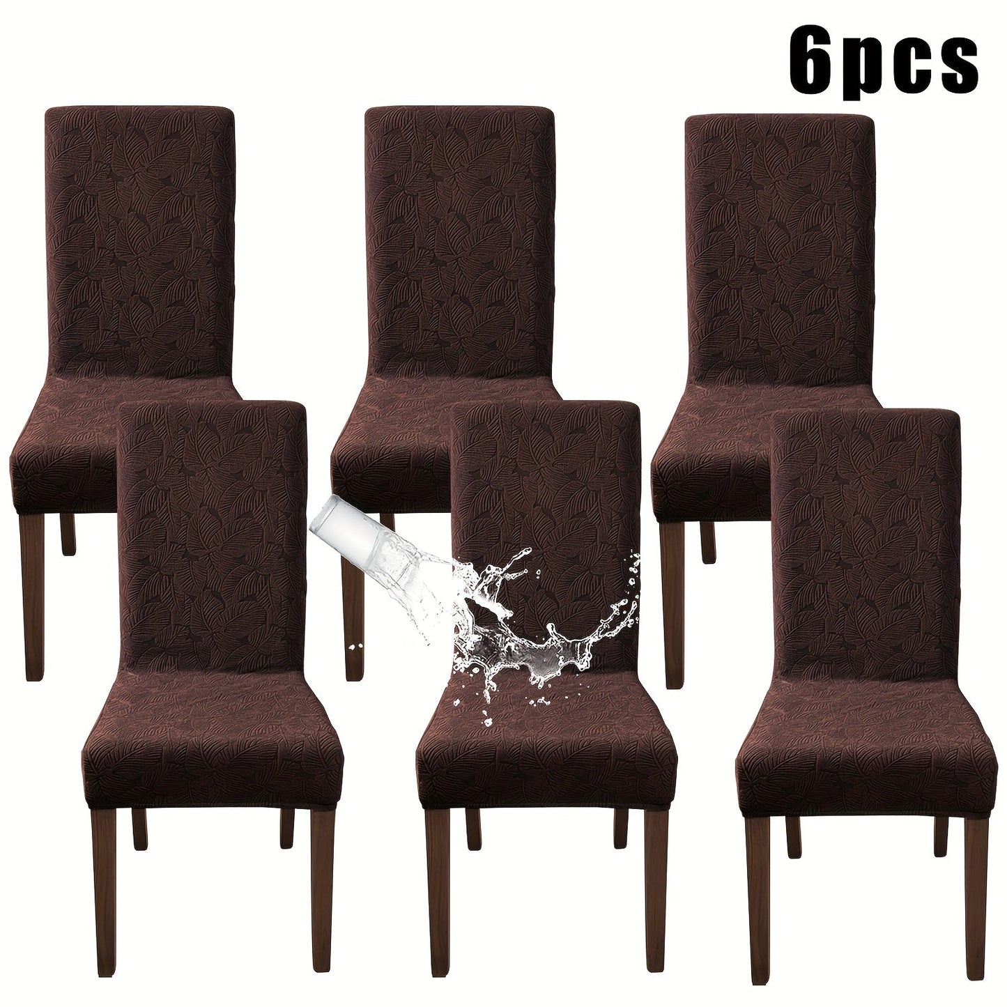 Stretch Dining Chair Covers Set of 4/6 – Plant Print Slipcovers for Dining Room Kitchen Chairs, Elastic Parsons Chair Protector, Home Decor