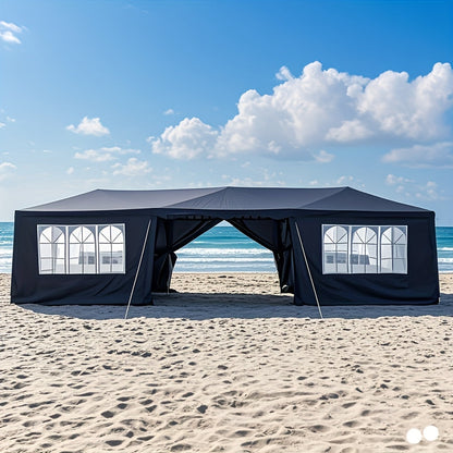 Party Tent Black Waterproof Iron Frame | Wedding Patio Camping Gazebo