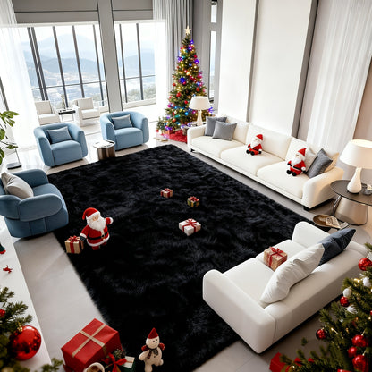Shag Rug Fluffy Thick Area Rug - Fuzzy Tufted Plush Carpet for Bedroom & Living Room, Floor Mat in Multiple Colors & Sizes