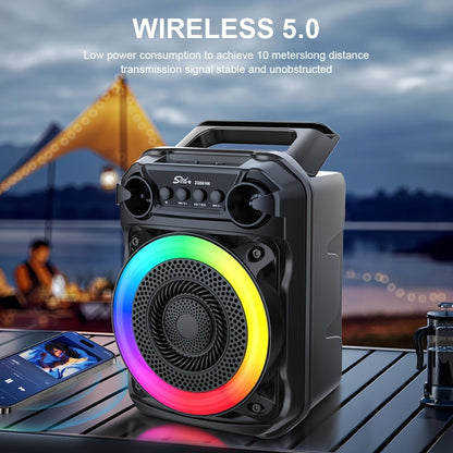 Portable Wireless Karaoke Speaker with Microphone & Bass Boost, TWS Stereo Sound, TF/SD Card Player