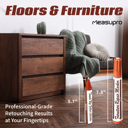 Wood Scratch Kit Furniture Touch Up Markers Scratch Stain Pens for Wood Furniture Tables for Entryways, Bedrooms and Living Spaces