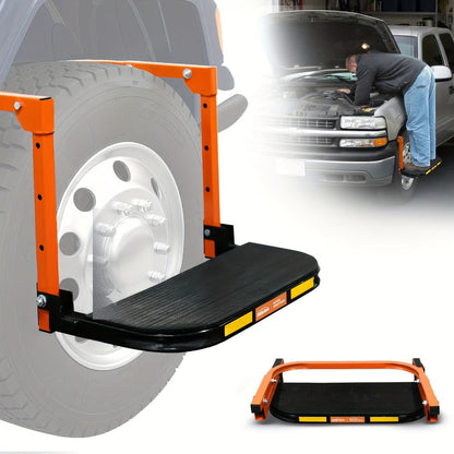 Tire Step Foldable Anti-Slip Thickened – 300 / 500 / 650 lb Capacity Adjustable Height for Truck SUV Trailer Maintenance