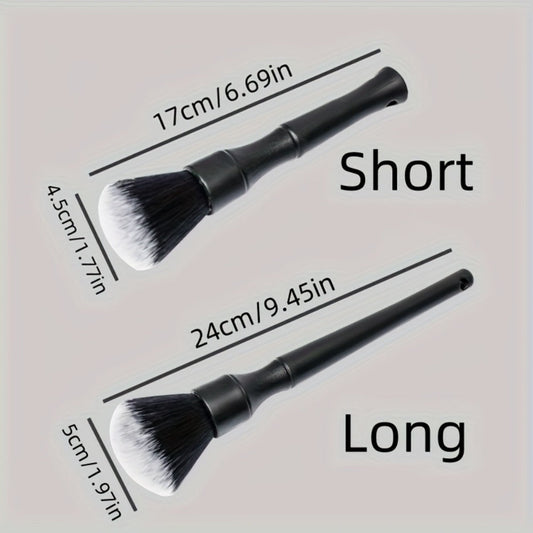 Car Interior Cleaning Brush Set – 5pcs Soft Bristle Detailing Brushes for Dashboard, Vents & Instrument Panel, Non-Shedding, Black