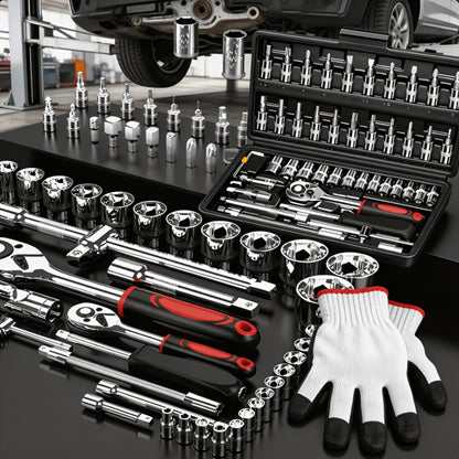 Automotive Mechanic Tool Set in 53-Piece, 325-Piece or 47-Piece with Gloves Checkout Options