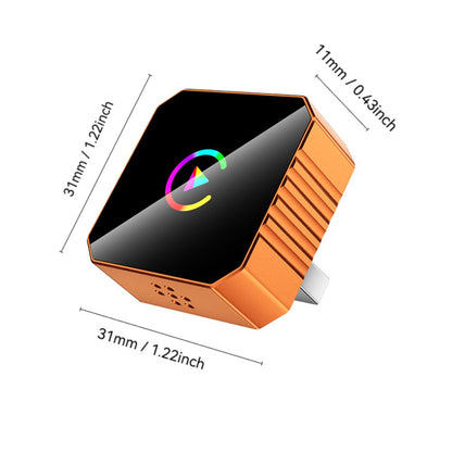 Compact USB Adapter for Factory Wired CarPlay or Android Auto Systems with Orange or Black Checkout Options