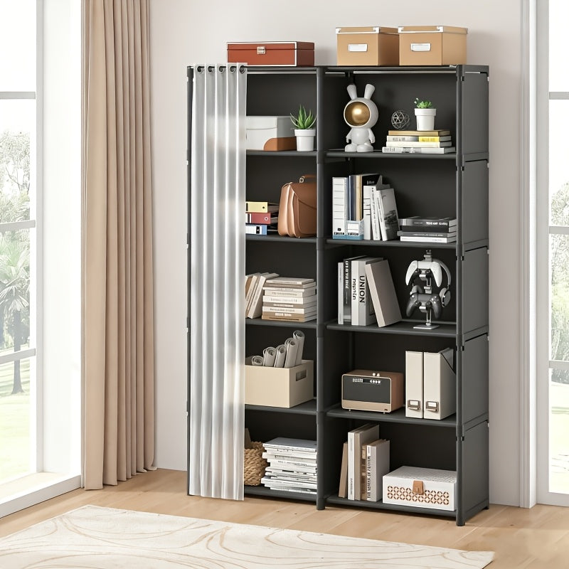 6-Tier Storage Rack Shelving Unit 15.75 Inch, Multi-Purpose Dust-Proof Organizer for Closet, Bedroom