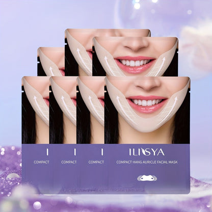 V-Line Face Mask 7 Pieces Hydrogel Chin Lifting & Jawline Contouring – Collagen, Hyaluronic Acid & Coffee Extract Firming Tightening