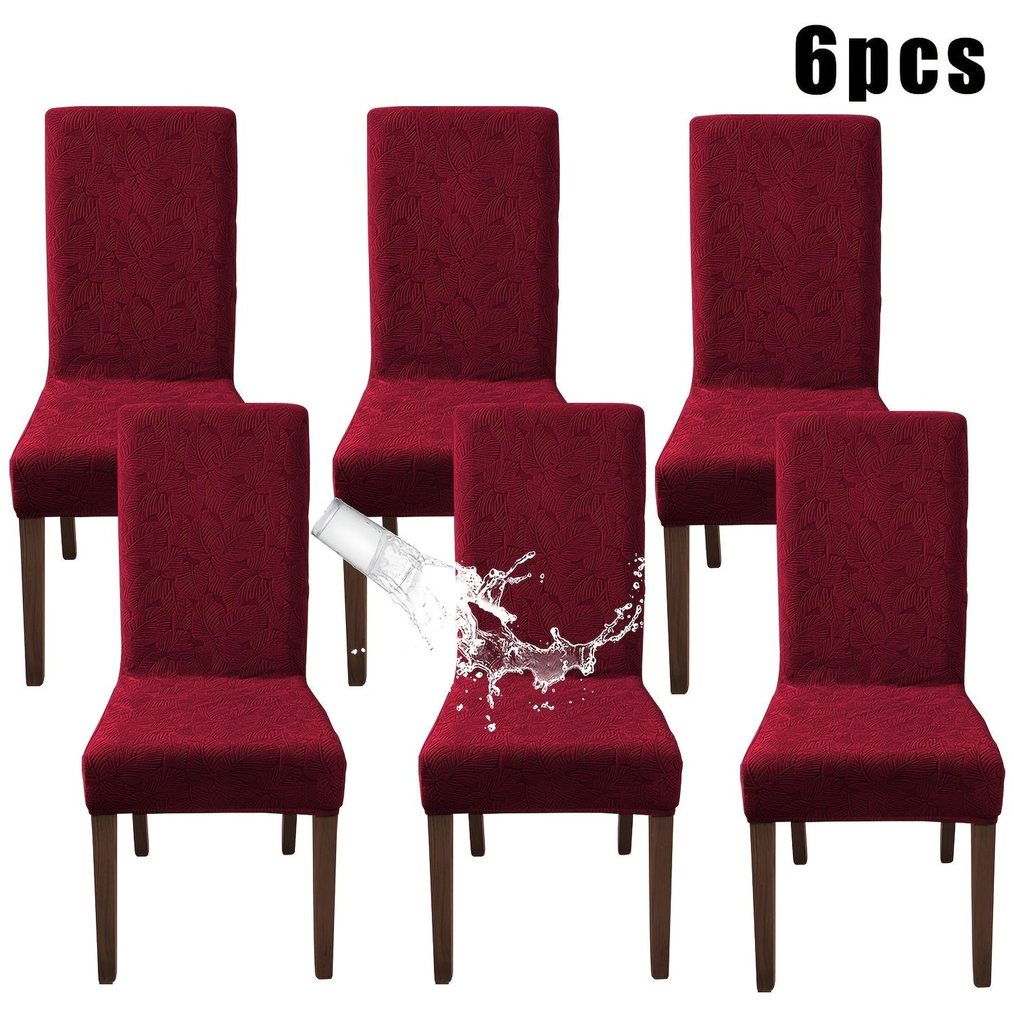 Stretch Dining Chair Covers Set of 4/6 – Plant Print Slipcovers for Dining Room Kitchen Chairs, Elastic Parsons Chair Protector, Home Decor