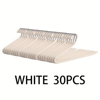 Pants Hangers Metal Open Leg Non-Slip – Heavy Duty Trouser Jeans Hanger for Wardrobe, Space Saving, Black or White, 10/20/30/50pcs