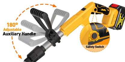 Electric Tiller Cultivator Cordless 20V Battery Powered - 8.6 Inch Tilling Width, Adjustable Handle