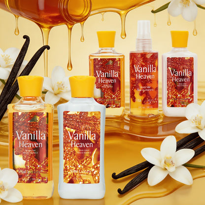 Vanilla Body Lotion Set with Glycerin – Nourishing Moisturizer for Women & Men, Lasting Vanilla Fragrance