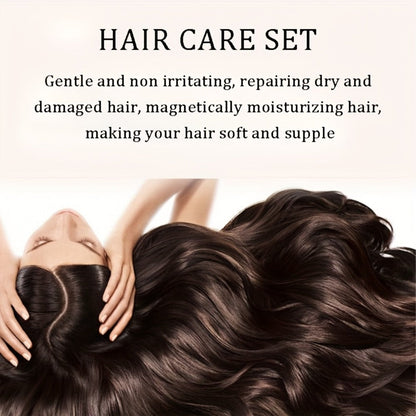 Argan Oil Hair Care Kit 4pcs for Women, Keratin & Moroccan Oil Deep Set with Conditioner, Hair Mask