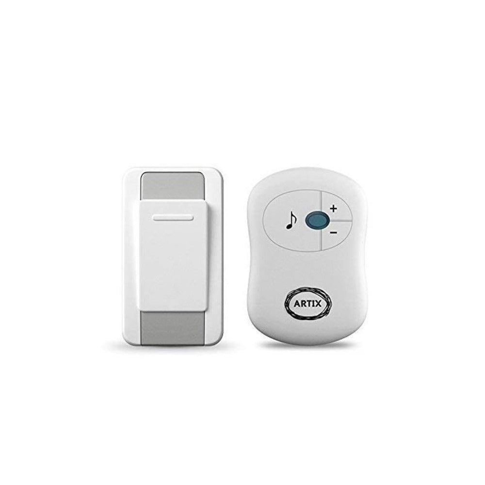 Wireless Doorbell Kit 36 Chimes 100M Range, Adjustable Volume 25-110dB, Plug-In Receiver & Push Button Transmitter