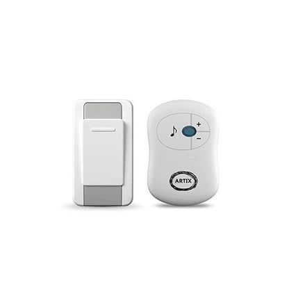 Wireless Doorbell Kit 36 Chimes 100M Range, Adjustable Volume 25-110dB, Plug-In Receiver & Push Button Transmitter