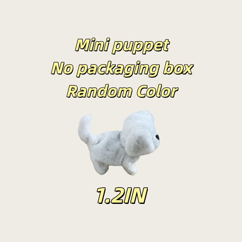 Simulation Puppy Robot Electric Interactive Dog Toy, Auto Walking, Barking & Tail Wagging, Plush Biomimetic Pet with Dog Bone Accessory
