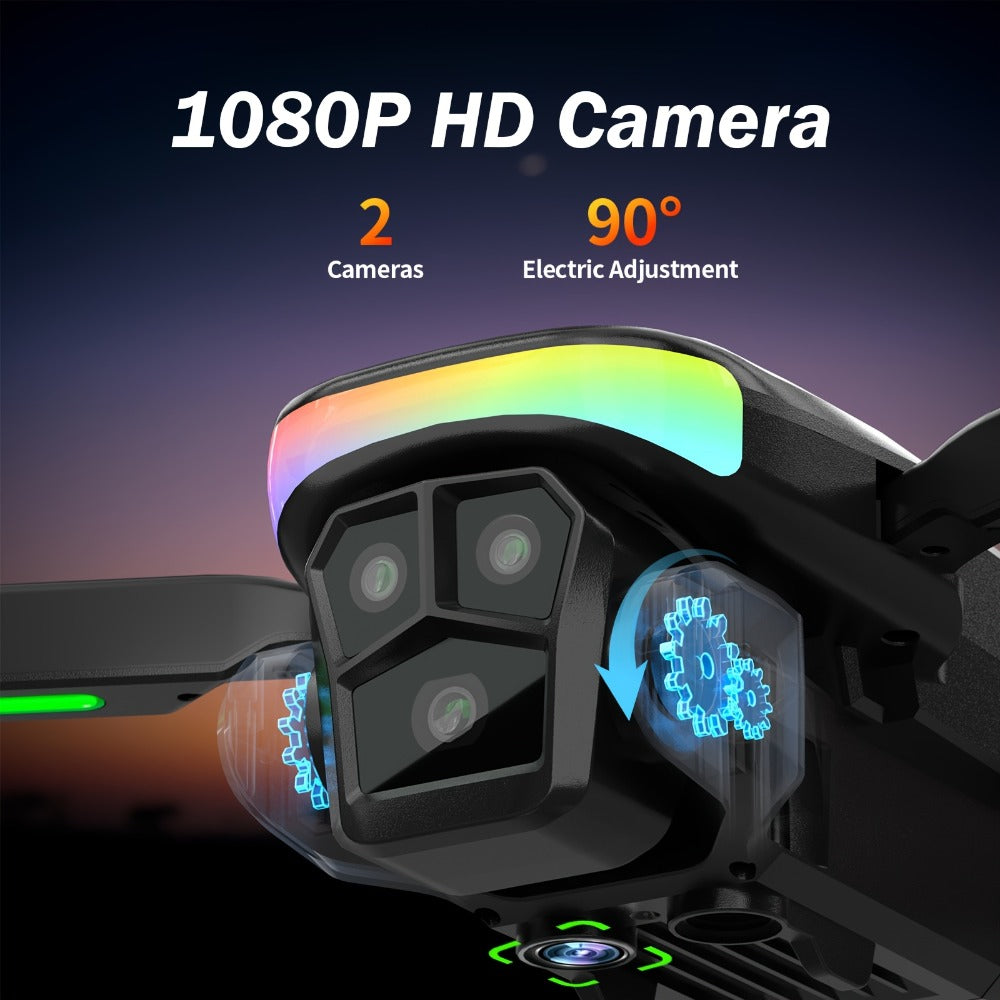 LCD Screen Drone Dual Cameras Brushless Motor Foldable RC Quadcopter with the Listed Color, Size or Set Options for Everyday Use