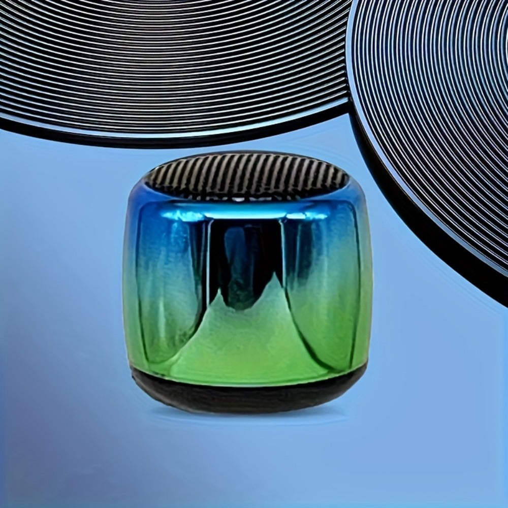 Thumb-Sized Mini Wireless Bluetooth Speaker with Built-In Mic, TWS Pairing, 360° Stereo Surround Sound