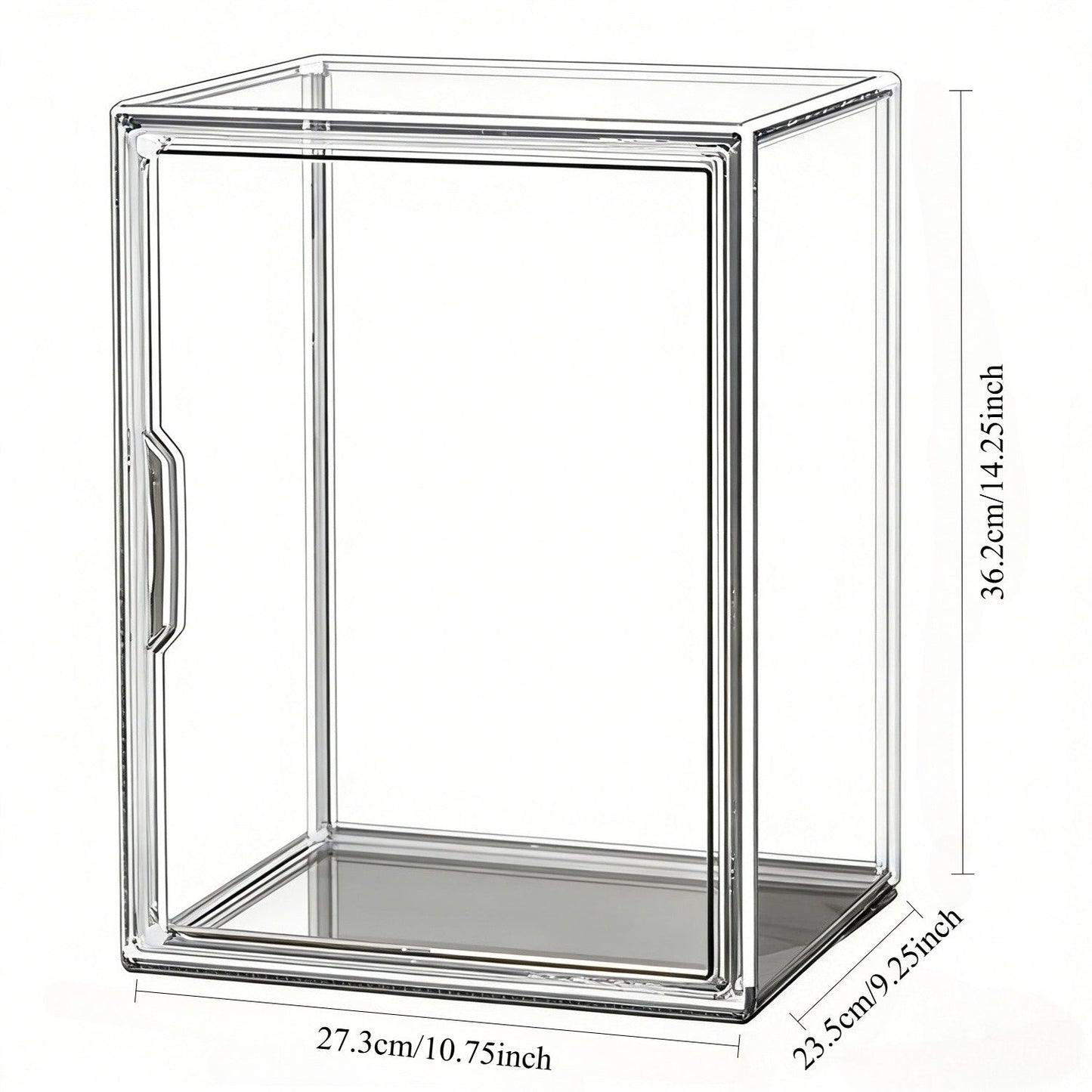 Clear Display Case Set of 3, Dustproof Transparent Storage Box Organizer for Collectibles, Car Models