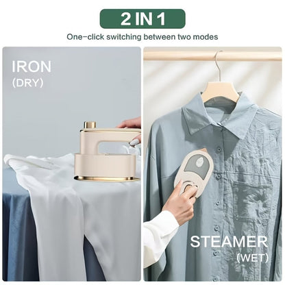 Handheld Clothes Steamer Mini Portable Folding Garment Steamer 180 Degree Rotating for Entryways, Bedrooms and Living Spaces