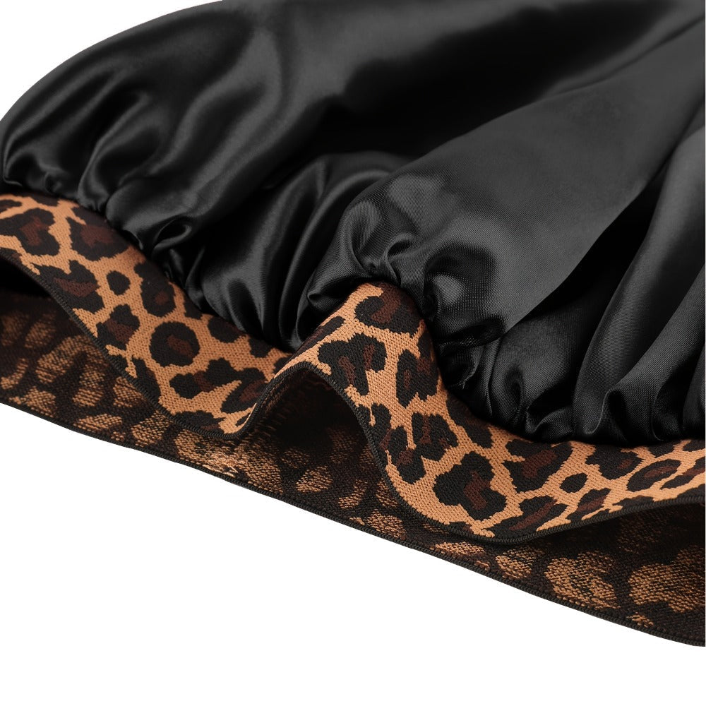 Leopard Print Pillow Covers Set of 4 with Sleep Mask and Headband Machine Washable Polyester Woven Fabric Travel Bedroom Decorative