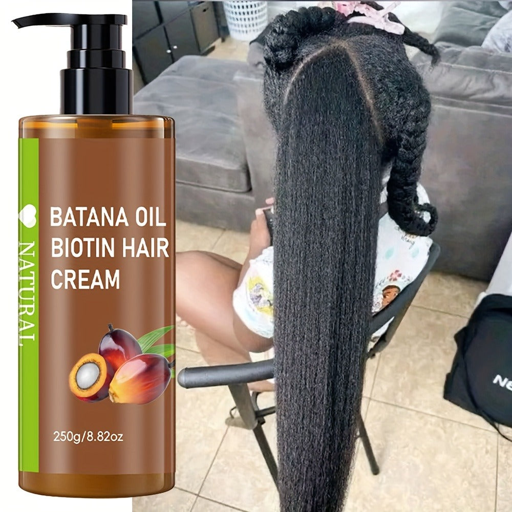Batana Oil for Hair Growth 250g, Unrefined Cold-Pressed Honduran Batana Oil, Dry Damaged Hair, Enhances Shine