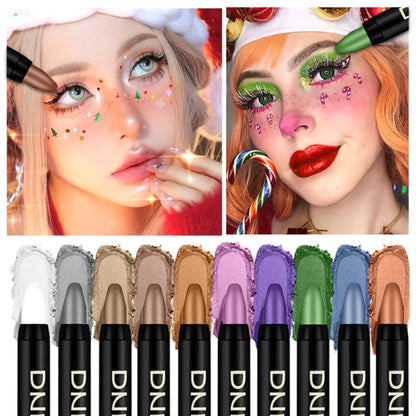 Smoky Eye Shadow Pen Set 10 Colors, Waterproof Rotating Eyeshadow Stick with Pearlescent & Matte Finishes